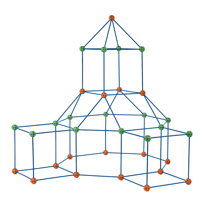 VEVOR Tent Fort Building Kit for Kids STEM Construction Toy Set Castle 120PCS - The Little Big Store