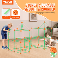 VEVOR Tent Fort Building Kit for Kid Glow In The Dark STEM Construction Toy 140P - The Little Big Store