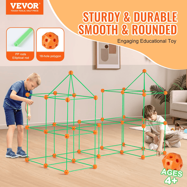 VEVOR Tent Fort Building Kit for Kid Glow In The Dark STEM Construction Toy 140P - The Little Big Store