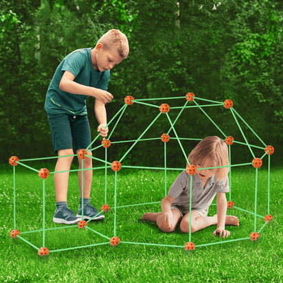 VEVOR Tent Fort Building Kit for Kid Glow In The Dark STEM Construction Toy 140P - The Little Big Store