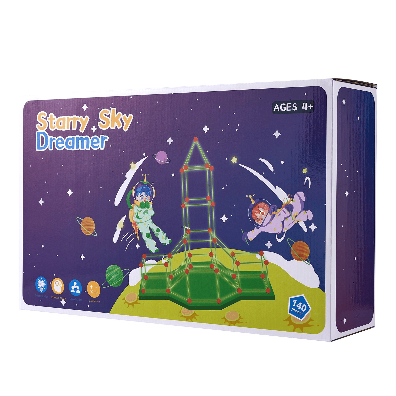 VEVOR Tent Fort Building Kit for Kid Glow In The Dark STEM Construction Toy 140P - The Little Big Store