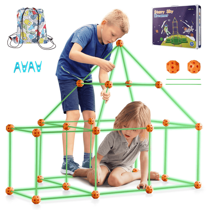 VEVOR Tent Fort Building Kit for Kids Glow In The Dark STEM Construction Toy 85P - The Little Big Store
