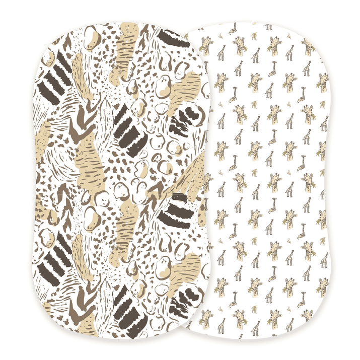 Animal Print and Hungry Giraffe Changing Pad Cover/Bamboo Bassinet Sheets - The Little Big Store