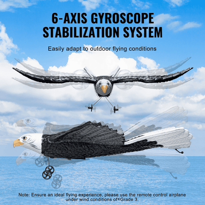 VEVOR RC Airplane Biomimetic Eagle EPP Foam RC Plane Toy 2.4 GHz Remote Control - The Little Big Store