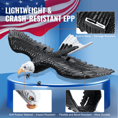 VEVOR RC Airplane Biomimetic Eagle EPP Foam RC Plane Toy 2.4 GHz Remote Control - The Little Big Store