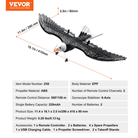 VEVOR RC Airplane Biomimetic Eagle EPP Foam RC Plane Toy 2.4 GHz Remote Control - The Little Big Store