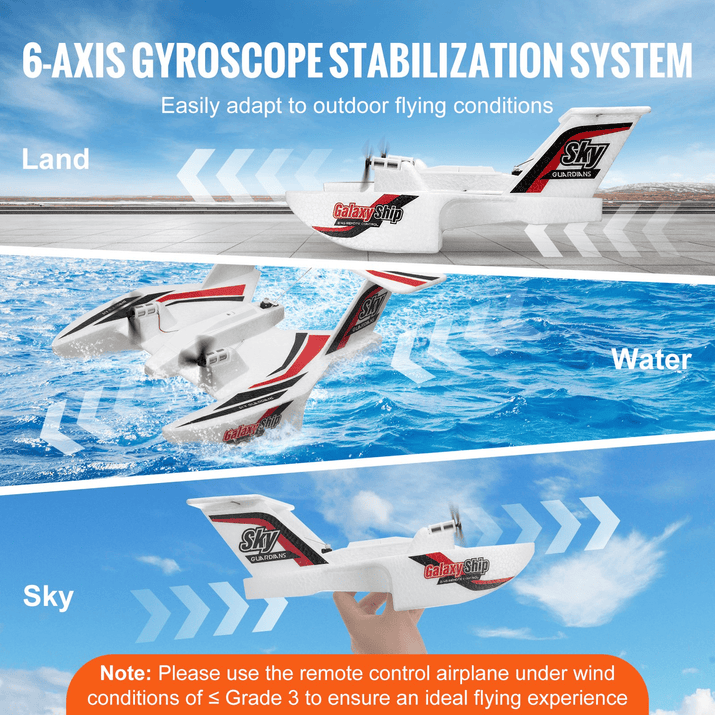 VEVOR RC Airplane Amphibious EPP Foam RC Plane Toy with 2.4 GHz Remote Control - The Little Big Store