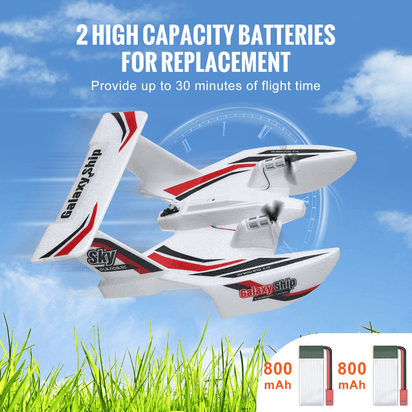 VEVOR RC Airplane Amphibious EPP Foam RC Plane Toy with 2.4 GHz Remote Control - The Little Big Store