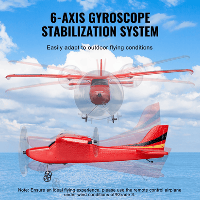 VEVOR RC Airplane EPP Foam RC Plane Toy with 2.4 GHz Remote Control 2 Batteries - The Little Big Store