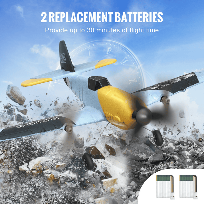 VEVOR RC Airplane WWII Fighter EPP Foam RC Plane Toy with 2.4 GHz Remote Control - The Little Big Store