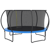 VEVOR 14FT Trampoline, 450 lbs Trampoline with Enclosure Net, Ladder, and Curved Pole, Heavy Duty Trampoline with Jumping Mat and Spring Cover Padding, Outdoor Recreational Trampolines for Kids Adults - The Little Big Store
