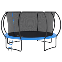VEVOR 14FT Trampoline, 450 lbs Trampoline with Enclosure Net, Ladder, and Curved Pole, Heavy Duty Trampoline with Jumping Mat and Spring Cover Padding, Outdoor Recreational Trampolines for Kids Adults - The Little Big Store