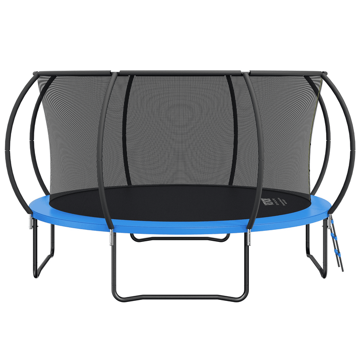 VEVOR 14FT Trampoline, 450 lbs Trampoline with Enclosure Net, Ladder, and Curved Pole, Heavy Duty Trampoline with Jumping Mat and Spring Cover Padding, Outdoor Recreational Trampolines for Kids Adults - The Little Big Store