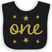 inktastic 1st Birthday Outfit 1 Gold Baby Bib Black and White 25795 - The Little Big Store