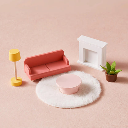 Tiny Land® Love Dollhouse with 30 Furniture - The Little Big Store