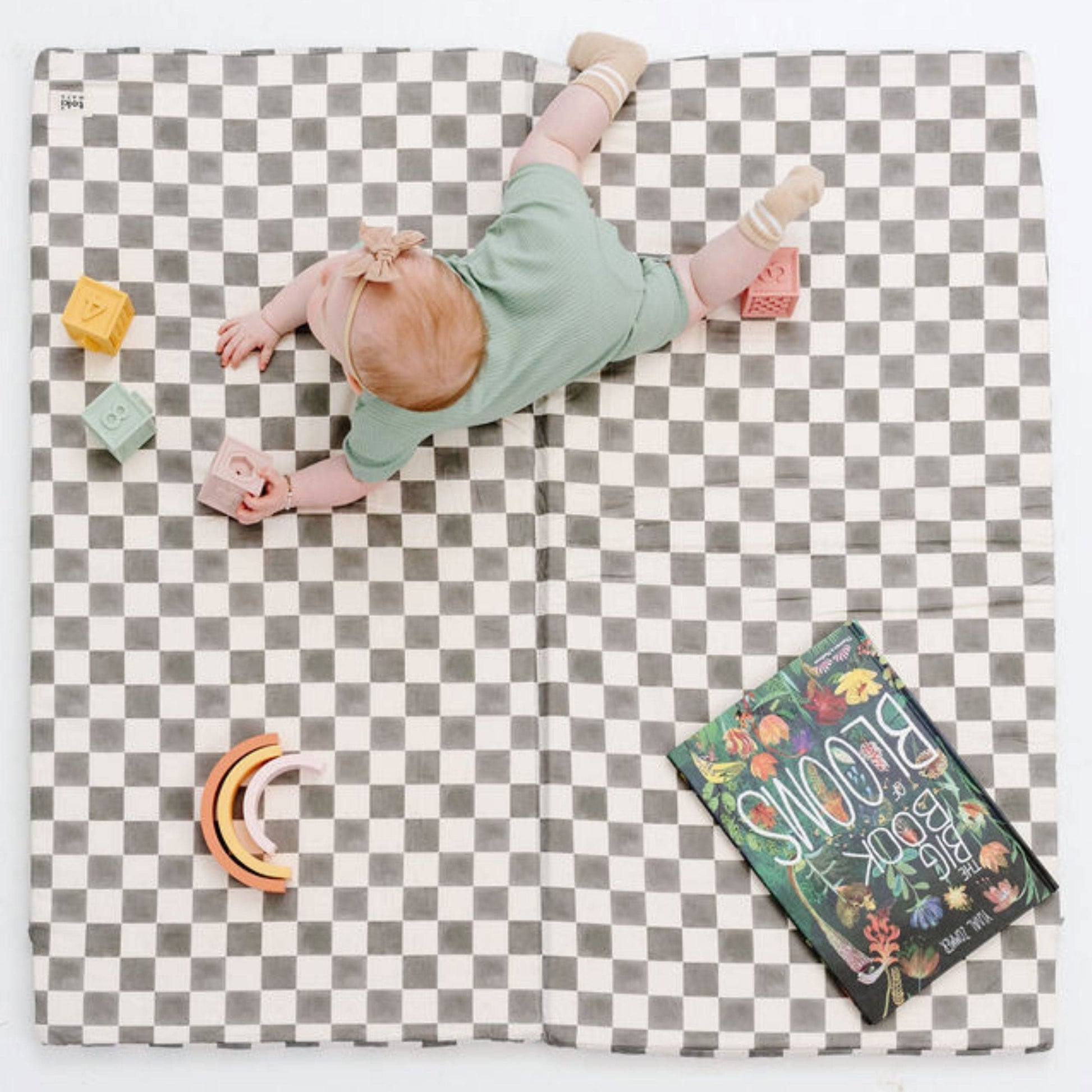 Checker Pepper Organic Cotton Mat - The Little Big Store