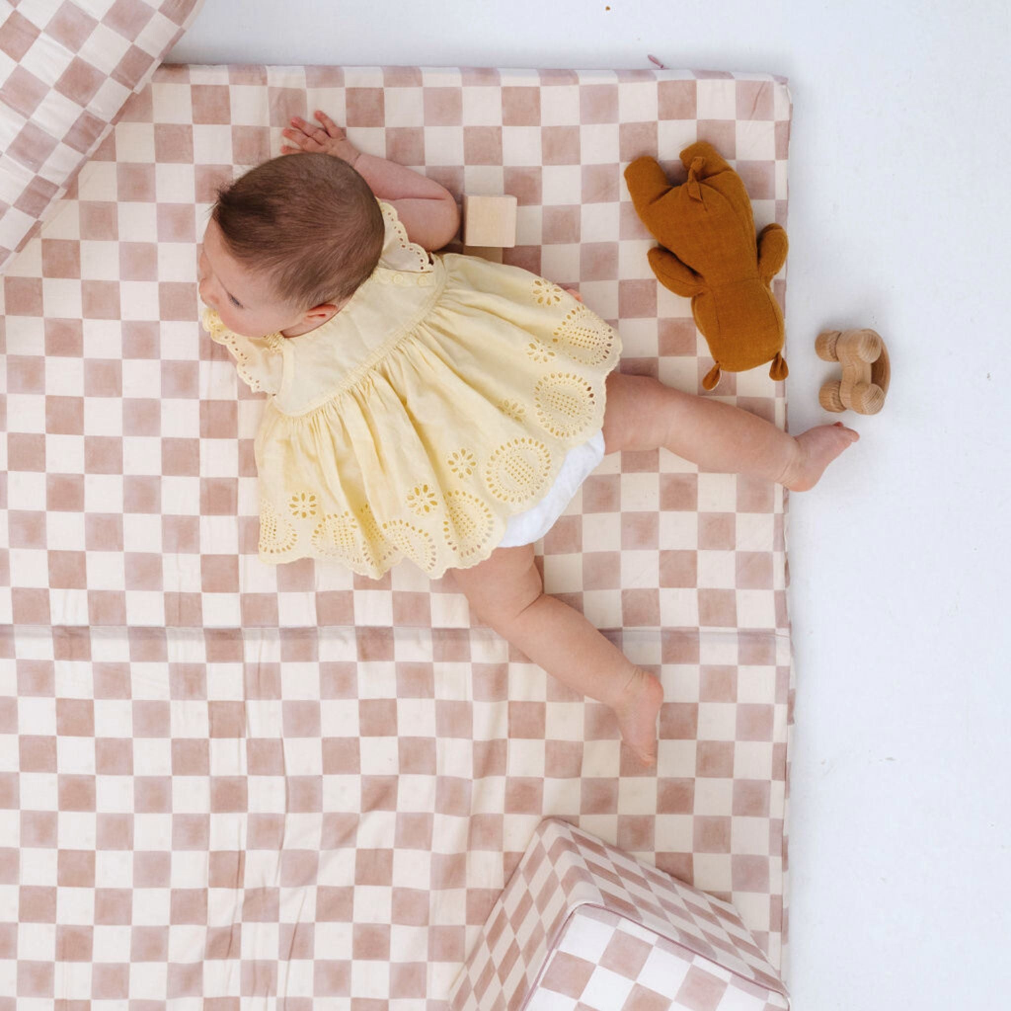 Checker Gumdrop Organic Cotton Mat - The Little Big Store