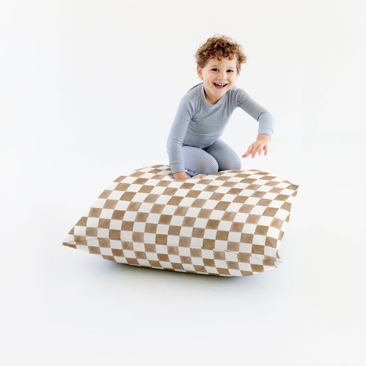 Checker Toffee Bean Bag - The Little Big Store