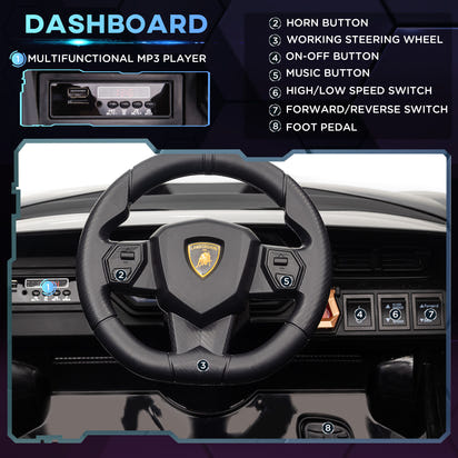 12V Ride on Car, Lamborghini SIAN Licensed Kids Electric Ride-On Car - The Little Big Store
