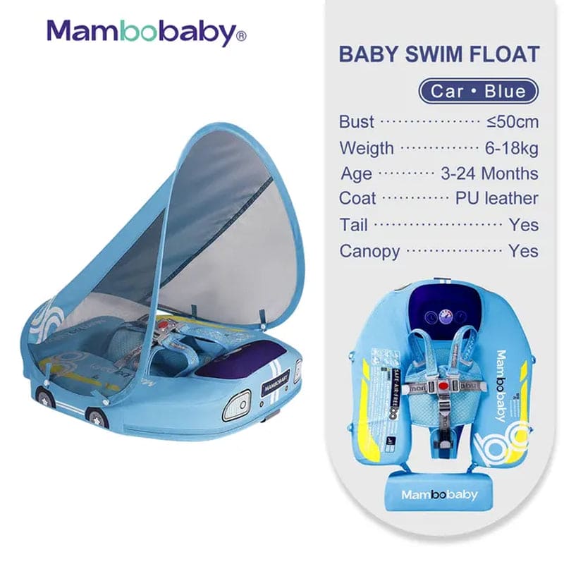 SplashVIP Baby Float: Ultimate Non-Inflatable Swim Trainer with Canopy