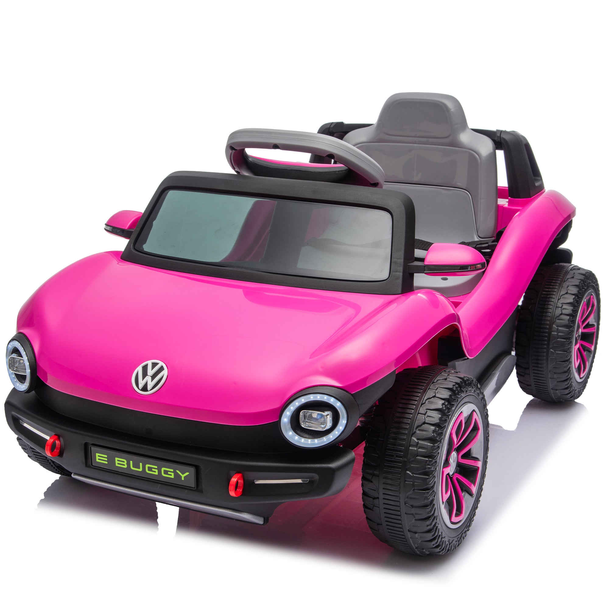 12V Licensed Volkswagen Beetle Kids Ride On Car, Pink