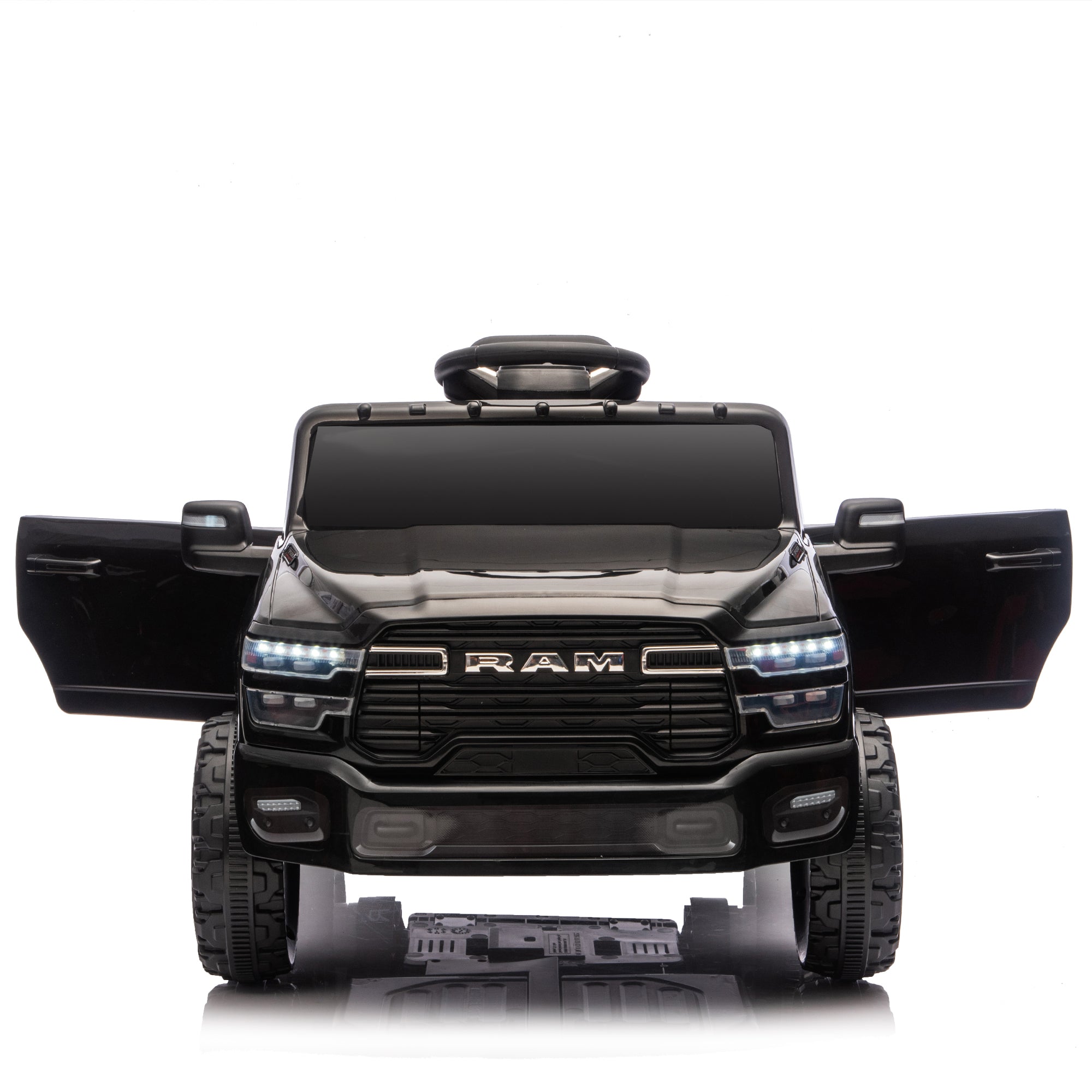 12V Licensed Dodge RAM 3500 2-Seater Ride-On Truck – Black