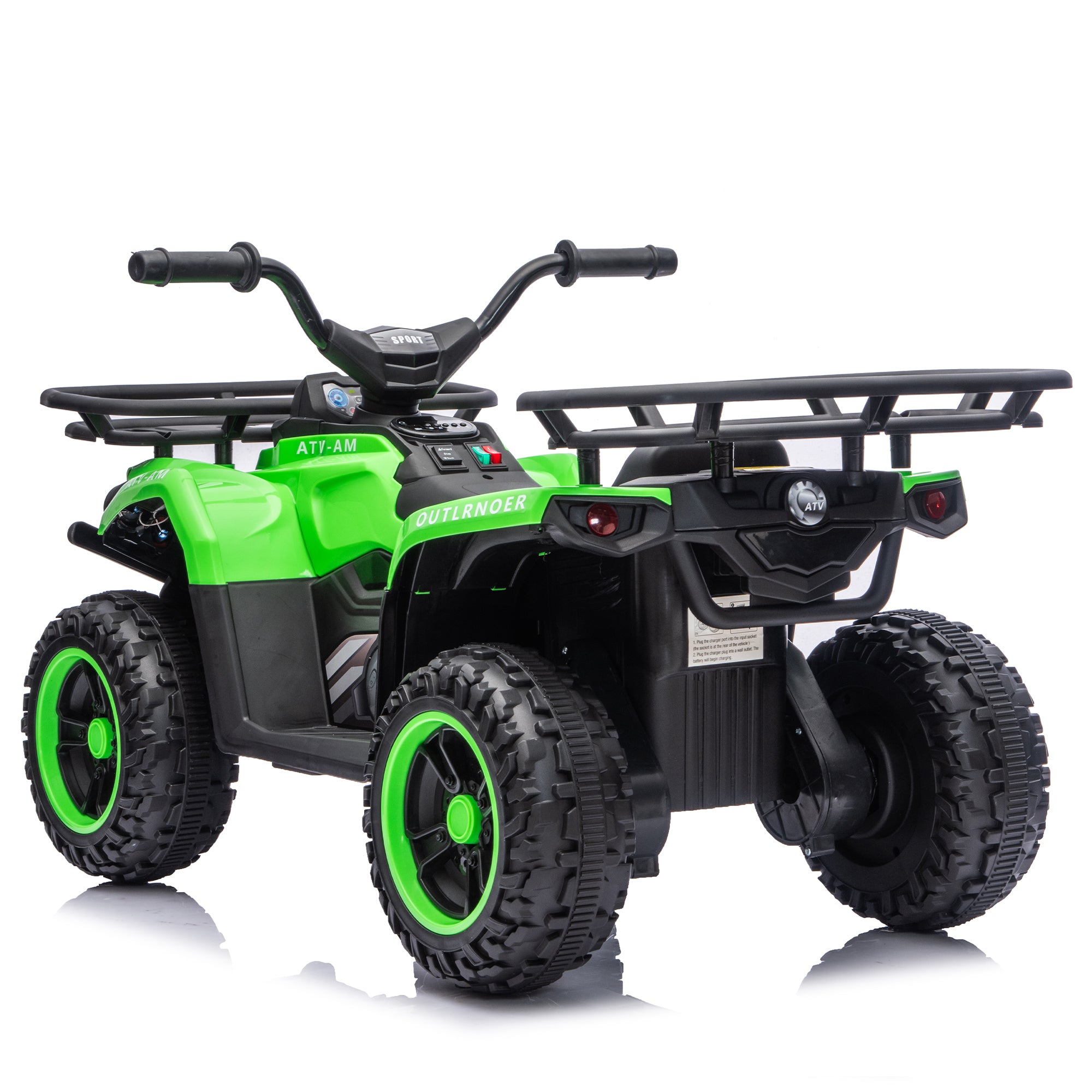 24V Kids Ride-On ATV – Dual 80W Motors, Bluetooth, LED Lights & Storage (Ages 3–5)