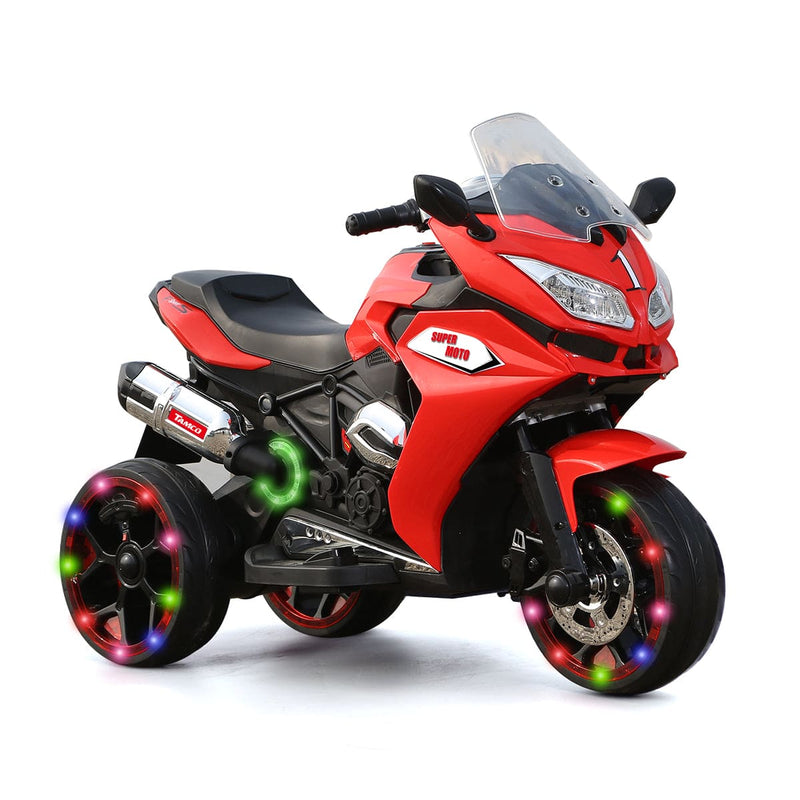 12V Kids Electric Motorcycle – 3-Wheel Ride-On Toy w/ Lights
