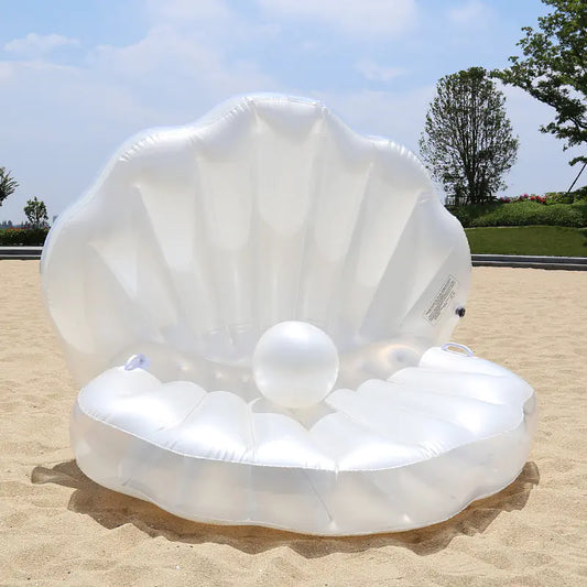 🐚PearlFloat™ Luxe Shell Inflatable – Swim Like a Mermaid!🌊💖