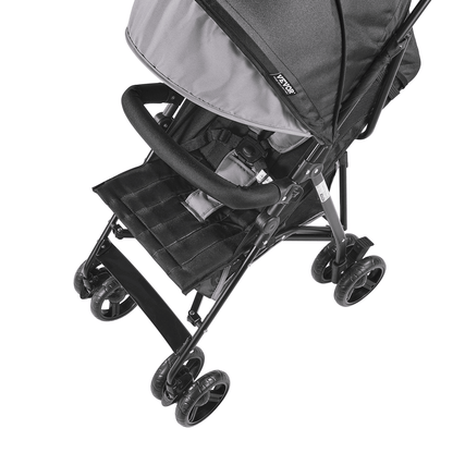 Lightweight Stroller Compact Easy Fold Adjustable Backrest Light Gray/Black - The Little Big Store