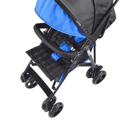Lightweight Stroller Compact Easy Fold Adjustable Backrest Black/Blue - The Little Big Store