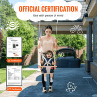 VEVOR Canvas Hammock Swing 3 Modes Baby Swing 5-Point Harness Indoor Outdoor - The Little Big Store