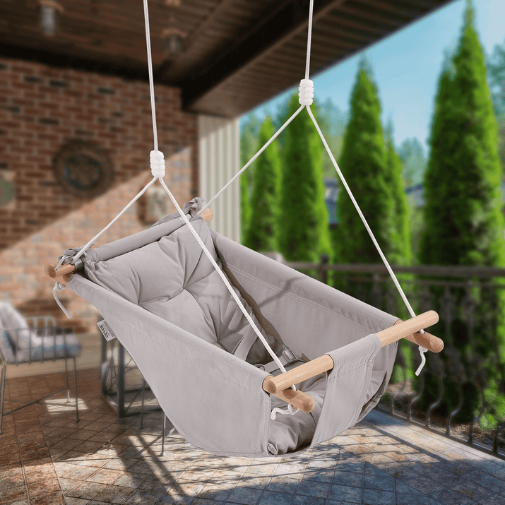 VEVOR Canvas Hammock Swing 3 Modes Baby Swing 5-Point Harness Indoor Outdoor - The Little Big Store