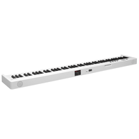 VEVOR 88 Key Folding Keyboard Piano Portable Foldable Piano Bluetooth MIDI White - The Little Big Store