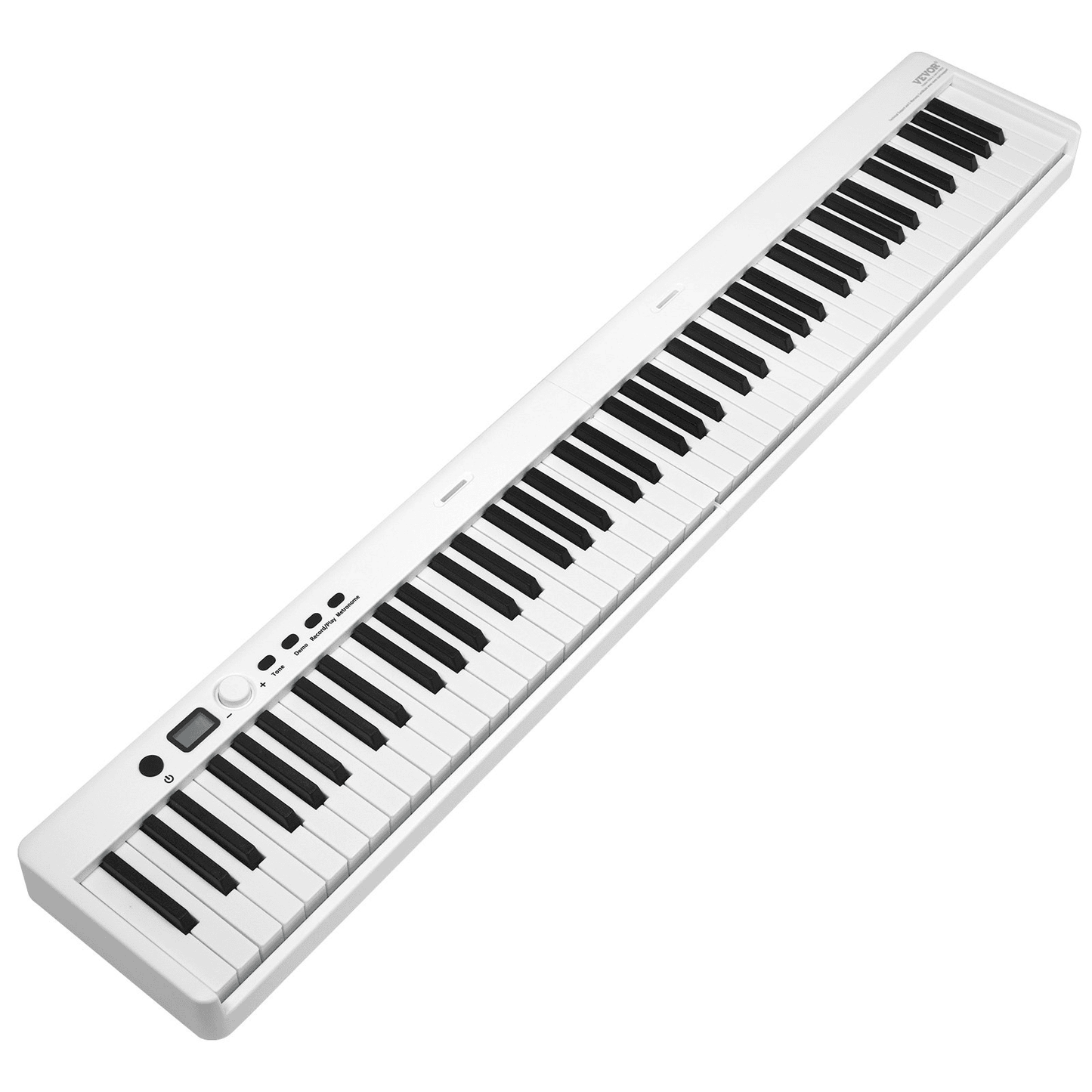 VEVOR 88 Key Folding Keyboard Piano Portable Foldable Piano Bluetooth MIDI White - The Little Big Store