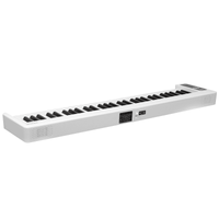 VEVOR 61 Key Folding Keyboard Piano Portable Foldable Piano Bluetooth MIDI White - The Little Big Store