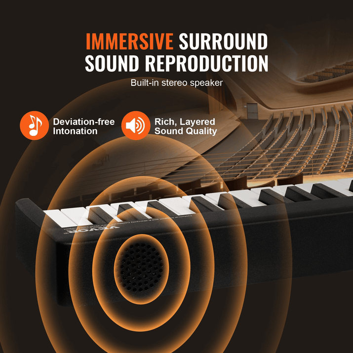 VEVOR 88 Key Folding Keyboard Piano Portable Foldable Piano Bluetooth MIDI Black - The Little Big Store