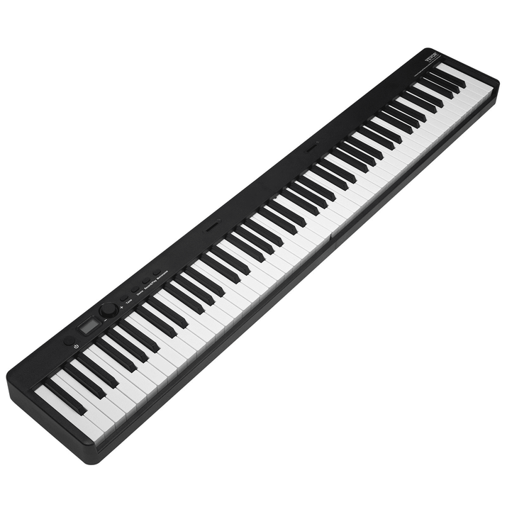 VEVOR 88 Key Folding Keyboard Piano Portable Foldable Piano Bluetooth MIDI Black - The Little Big Store