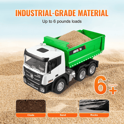 RC Remote Control Dump Truck Toy Construction Vehicle Toy 9CH 1:18 Scale - The Little Big Store