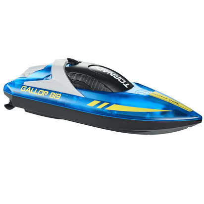 VEVOR RC Boat 2.4 GHz Remote Control Racing Boat 12 km/h Kids Adults Gift Blue - The Little Big Store