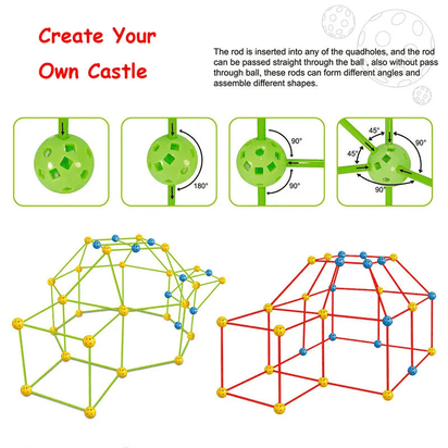 Creative Fort Building Blocks Children's Indoor Tent - The Little Big Store