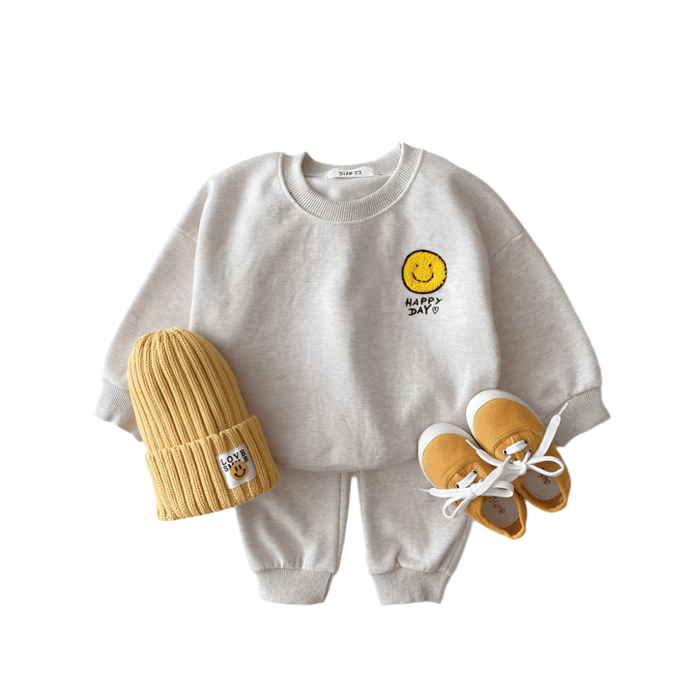 Cotton tracksuit set 2 pcs sweatshirt and trousers for children Multivariant - The Little Big Store