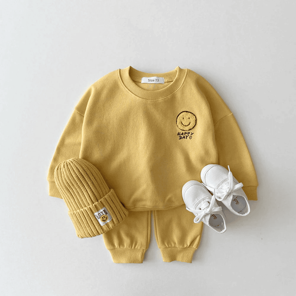 Cotton tracksuit set 2 pcs sweatshirt and trousers for children Multivariant - The Little Big Store