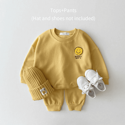 Cotton tracksuit set 2 pcs sweatshirt and trousers for children Multivariant - The Little Big Store