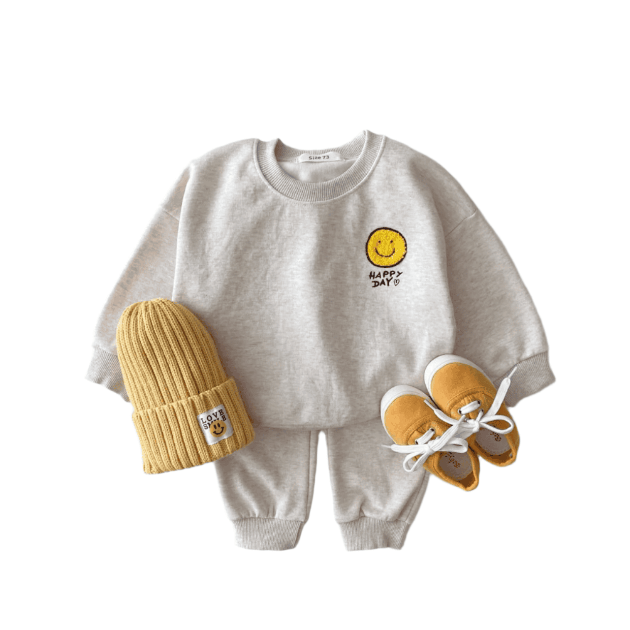 Cotton tracksuit set 2 pcs sweatshirt and trousers for children Multivariant - The Little Big Store