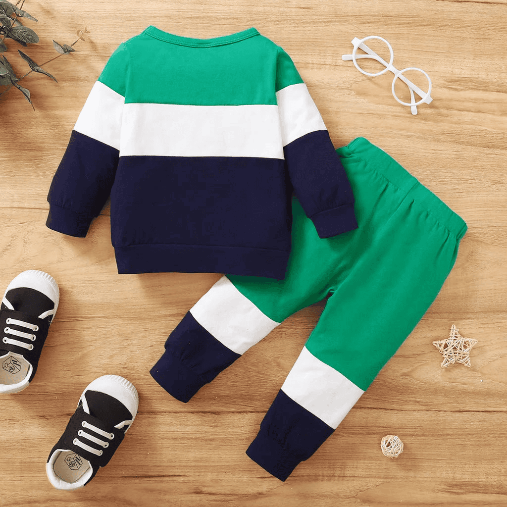 Cotton tracksuit set 2 pcs sweatshirt and trousers for Happy Everyday children - The Little Big Store