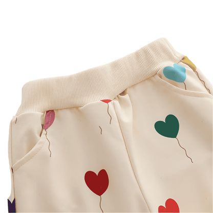 Cotton tracksuit set 2 pcs sweatshirt and trousers for Children Hearts - The Little Big Store