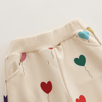 Cotton tracksuit set 2 pcs sweatshirt and trousers for Children Hearts - The Little Big Store