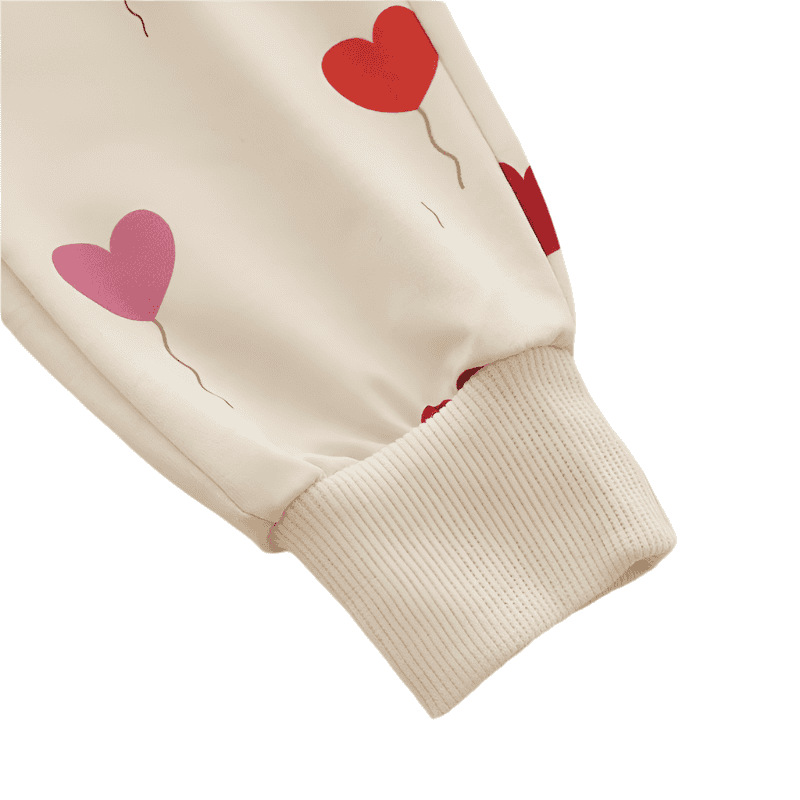 Cotton tracksuit set 2 pcs sweatshirt and trousers for Children Hearts - The Little Big Store