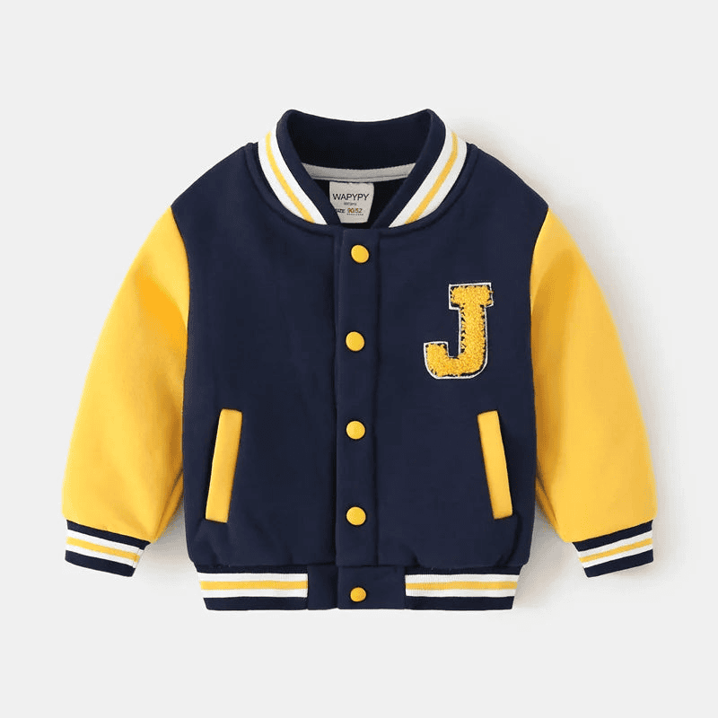 Varsity style baseball jacket for children aged 2 to 7 years - The Little Big Store